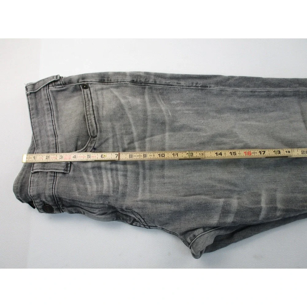 True Religion Ricky Jeans Mens 42 Gray Relaxed Fit Flap Pocket Horseshoe Faded